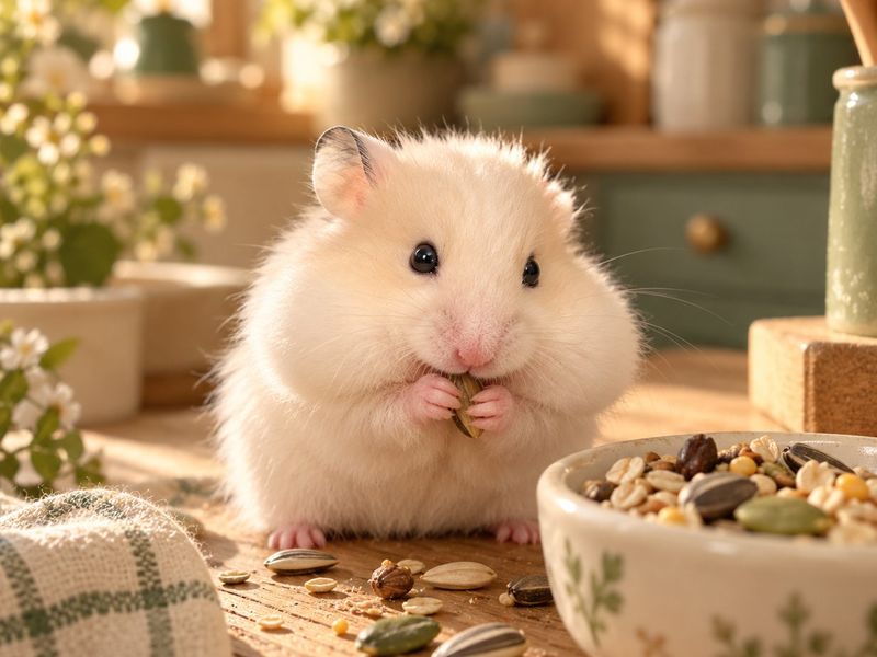 Guga with cheeks full of food