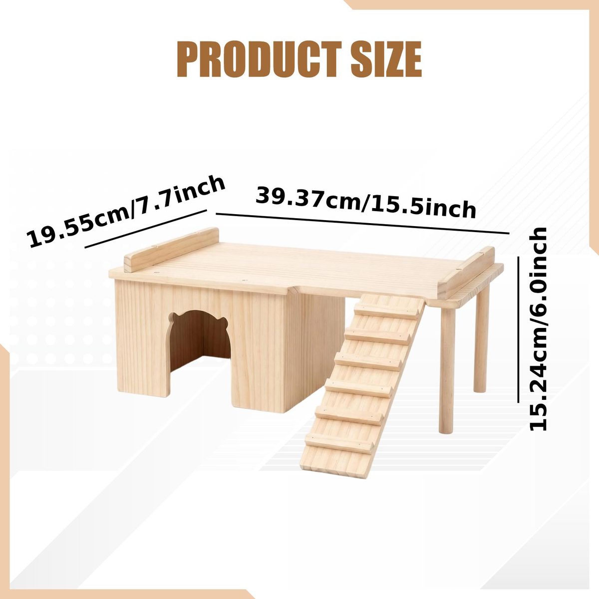 Two-Level Wooden Hideout with Ladder